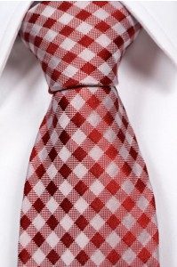 red checkered necktie