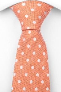 Ojin is a linen orange necktie
