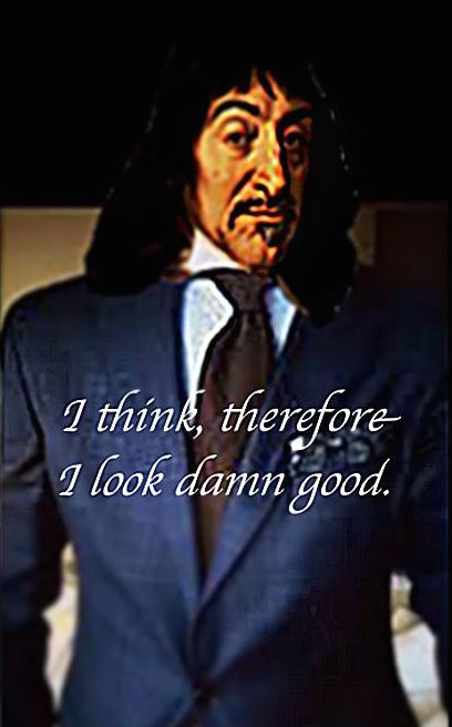 Descartes with tie